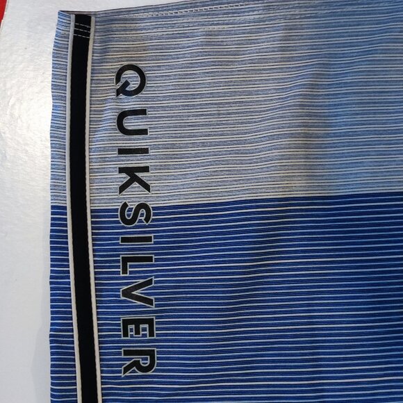 Quiksilver board short men's size 29 blue white stripes Dryflight - Picture 10 of 16